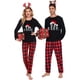 thumbnail image 2 of Pijama navideño a juego para pareja, conjunto de pijamas negros, sombrero de Navidad, Mr & Mrs. Loungwear, 2 of 4