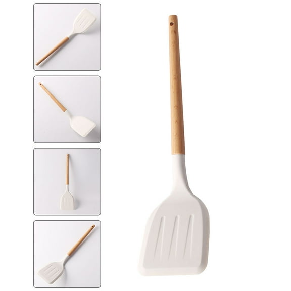 WHAMVOX  Food Spatula Restaurant Shovel Flipper Utensil Cookware White