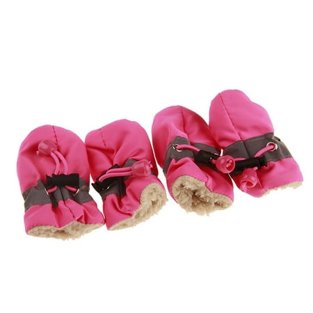 Hyasfey 4Pcs Non-Slip Pet Dog Boots  Waterproof Soft Shoes for Home or Outdoor Use