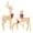 Gold, variant on Ktaxon Lighted Christmas 5ft Deer Family Set Outdoor Yard Decoration LED Lights, Stakes - Silver