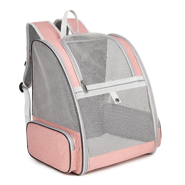 Mochila Portadora para Mascotas Perros Gatos, Bolsa Portadora De Malla Plegable Transpirable Y Espaciosa con Marco De Alambre, Portadora Estable para Viajes Uso Diario Aerolínea