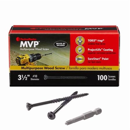 The Fastenmaster MVP 5055901 3.5 in. Torx Ttap Self-Tapping Wood Screws - Pack of 100