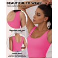 thumbnail image 4 of Crop Top AURUZA sin Mangas con Cuello en U Rosa Talla XS, 4 of 6