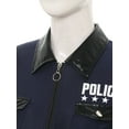 thumbnail image 4 of TiaoBug Women's Cop Costume Long Sleeve Full Body Jumpsuit Police Officer Fancy Dress Outfit Set Navy Blue XL, 4 of 7