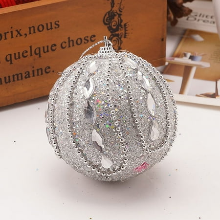 

LnjYIGJ Home Decor Christmas Sticking Drill Glitter Baubles Ball Xmas Christmas Tree Ornament Pendant Christmas Decorations 8CM Fall Decorations for Home