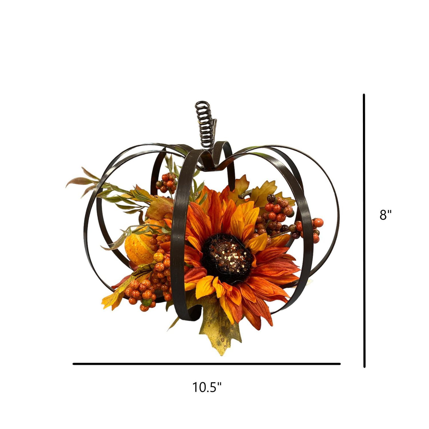 Way To Celebrate Dark Orange Metal Sunflower Frame