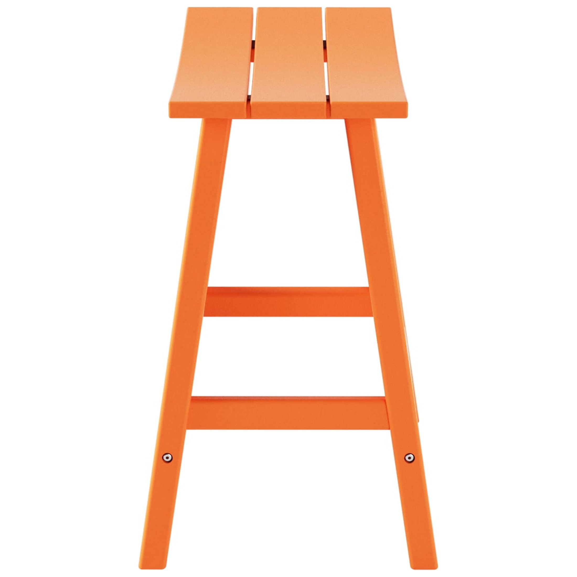 GARDEN 24" Inches Adirondack Plastic Outdoor Bar Stools for Patio, Orange