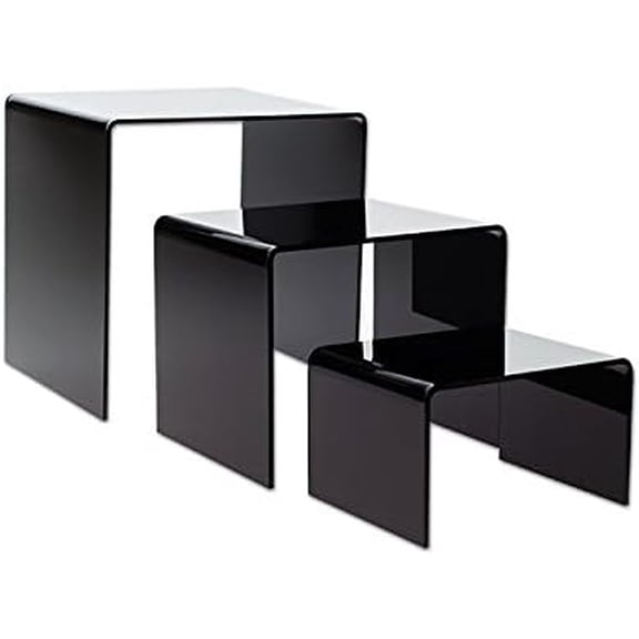sOURCEONE.ORG Deluxe 4,5,6 Inch 3 Piece Set Slim Line Acrylic Risers - Medium