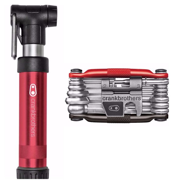 Crank Brothers M19 Multi Bicycle Tool and Gem Short Bike Frame Pump Kit