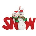 thumbnail image 4 of Ornaments by Elves Personalized Snowman in Love Couple Christmas Ornaments 2024 for Tree .25lbs, 4 of 10