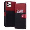 thumbnail image 1 of Compatible avec iPhone 11 Pro Max Étui Portefeuille Motif Animaux Mignons avec Fentes pour Cartes Couverture Rabattable, 1 of 5