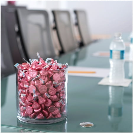 Kisses Milk Chocolate Candy Pink Foil, 4.1 lb - Online Only