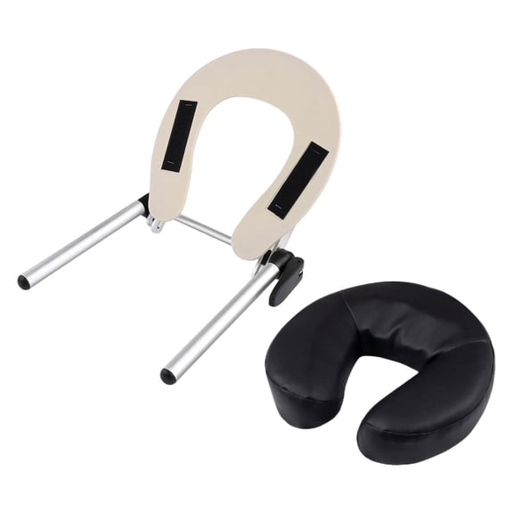 TOOYFUL Face Cradle with Pillow for Massage Table Massage Headrest,Beauty,SPA,Headrest Sturdy Lightweight Adjustable Cushion for Home Aluminum Alloy