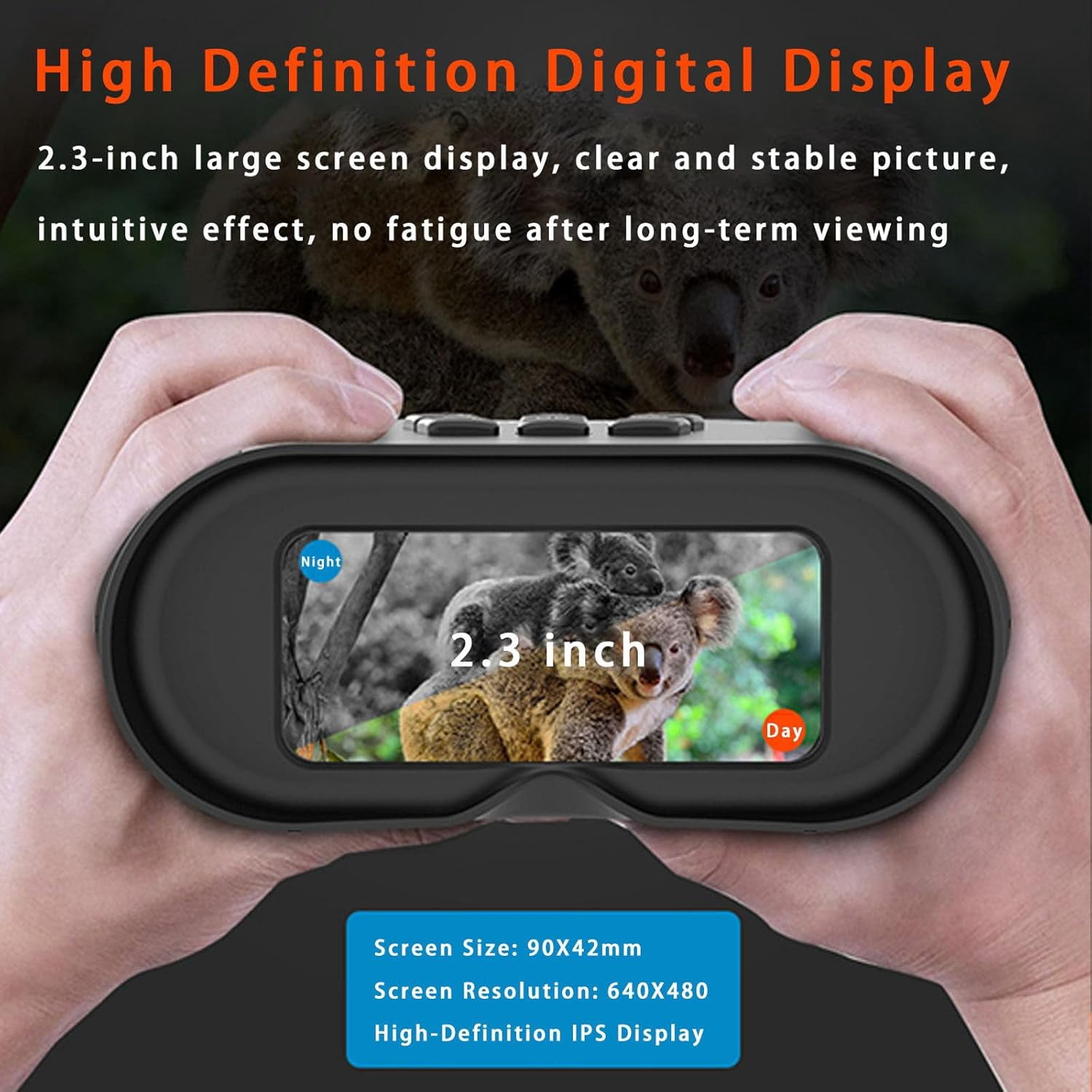 Night Vision Binoculars, 12X Zoom Digital Infrared Night Vision Goggles with 2.3'' LCD Screen for Hunting/Camping/Military Tactical, 32GB SD Card.