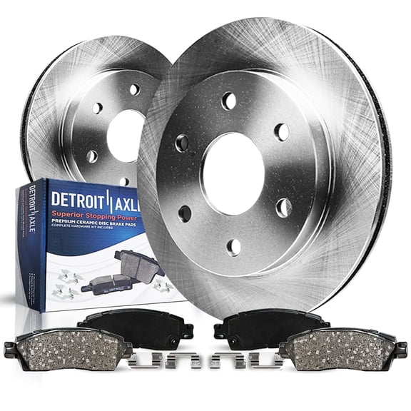 Detroit Axle - Front Brake Kit for 2010-2021 Lincoln Navigator Ford Expedition 2010-2020 F-150 Disc Brake Rotors Ceramic Brakes Pads Replacement