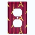 thumbnail image 2 of Metal Light Switch Plate Cover Elegant Woman Rhombus Burgundy Damask DAM084, 2 of 13
