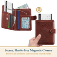 thumbnail image 6 of ComfiTime Passport Holder – RFID Blocking Passport Travel Wallet, Waterproof PU Leather Passport Cover Case for Men/Women, Anti-Theft ID, Card & Boarding Pass Holder & Travel Organizer, Brown, 6 of 11