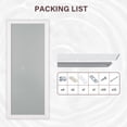 thumbnail image 5 of 72" x 80" Sliding Closet Door Primed Frosted Glass Panels With Installation Hardware Kit, 5 of 6