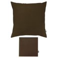 thumbnail image 4 of Pack of 4 Cotton Pillow Covers,Decorative Solid Square Throw Pillow Case for Home Sofa Decorative (Cover Only,No Insert)(16x16 inch/ 40x40cm,Dark Brown), 4 of 6