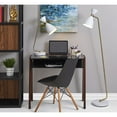 thumbnail image 2 of Adesso Oscar Floor Lamp, White with Antique Brass, 2 of 3