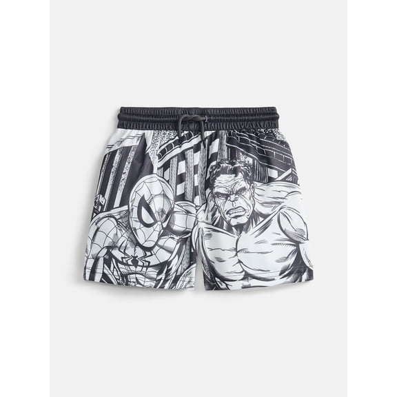 Wonder Nation Boys's Spider-Man and Hulk Shorts, Sizes 4-18