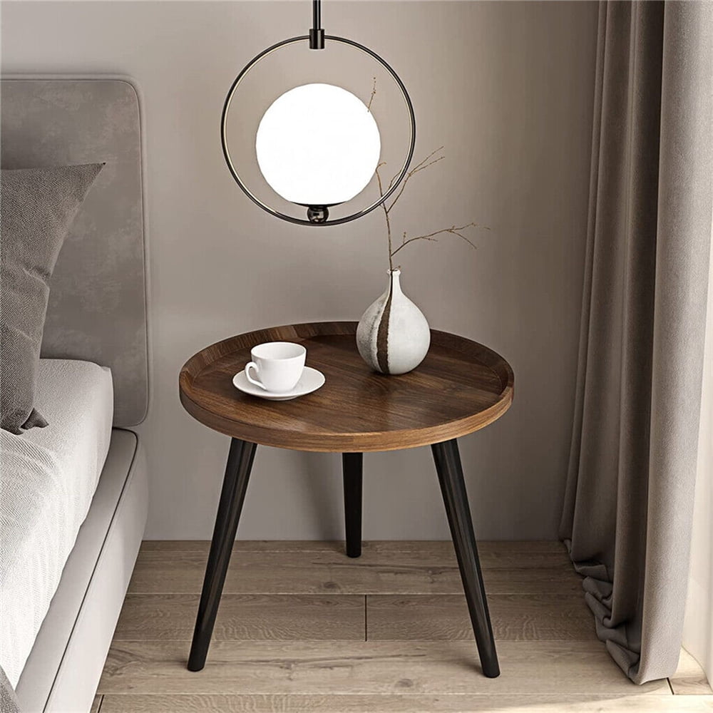 Wisfor Set of 2 Nesting Coffee Table Solid Wood Side Tables for Living Room, 31.5x21.65x14.96 inch