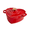 Red, variant on Smith & Clark 3 Quart Enameled Cast Iron Heart-Shaped Dutch Oven, Red