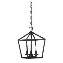 Savoy House 3-320-3-89 Townsend 3 Light Foyer Pendant in a Matte Black Finish (10" W x 15" H)