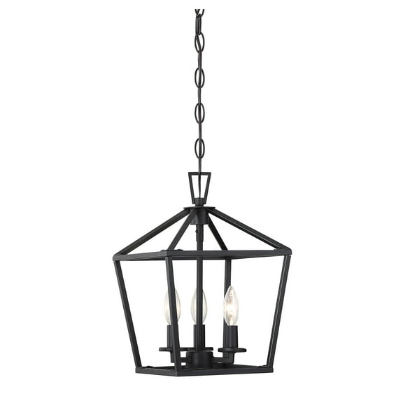 Savoy House 3-320-3-89 Townsend 3 Light Foyer Pendant in a Matte Black Finish (10" W x 15" H)