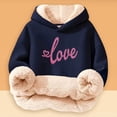 thumbnail image 2 of ChaoLingNeng Girls Hoodies,Cozy Fleece Hooded Pullover for Girls Soft Lined Sweatshirt With Print Designs Warm Winter Kids Casual Top,15-16 Years, 2 of 5