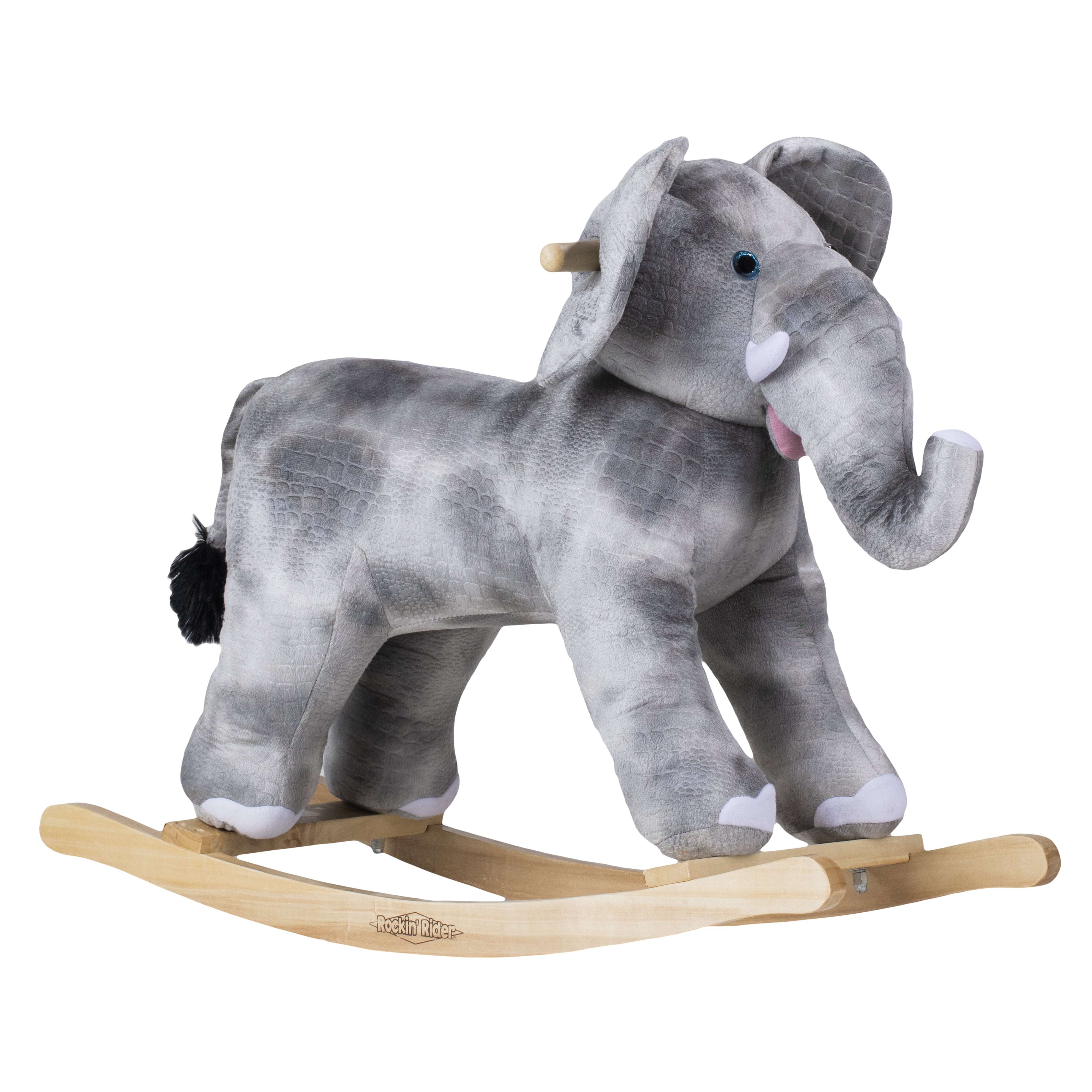 Kids Rocking Plush Elephant Character Rock Horse Ride On Toy Stuffed Soft 
