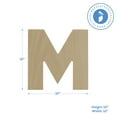 thumbnail image 2 of Wooden Letter M Cutouts 12", Wooden Letters for Wall Decor, Home Decor, Crafts, and Party Decorations by Woodpeckers, 2 of 6