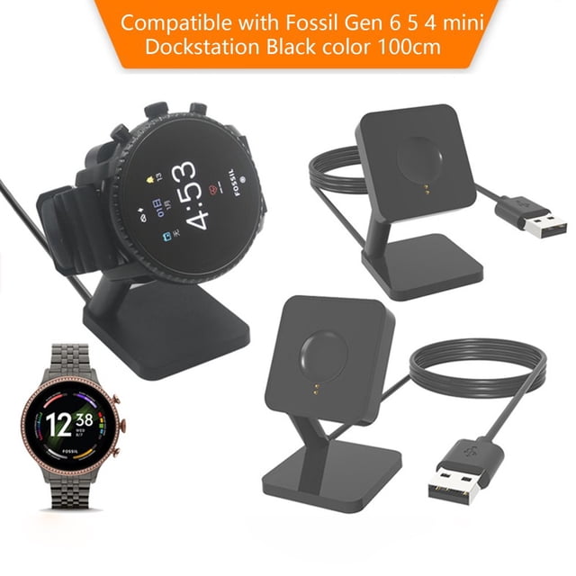 USB Charging Dock Portable Quick Safe Charging Mini Smart Watch Magnetic Charger Stand for Fossil Gen 6/Gen 5/Gen 4