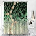 thumbnail image 1 of Modern Geometric Shower Curtain Art Bathroom Waterproof Curtain, 1 of 3