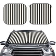 thumbnail image 2 of Zufioo Black And White Thick Stripes Print Folding Car Windshield Sun Visor, Anti-ultraviolet Sun Visor, Suitable for Trucks, Vans Car Accessories-Large, 2 of 6