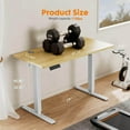 thumbnail image 3 of Electric Lift Standing Desk with Adjustable Height, 48 Inch Ergonomic Computer Desk with Advanced Control Panel, Sit Stand up Desk for Home, Office, Yellow, 3 of 6