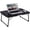 Black-black Edge, variant on Foldable Laptop Bed Table with Storage Space, Portable Bed Desk with Folding Legs, Mini Bed Desk for Study Reading Working Breakfast and Picnic, Lap Desk for Bed Sofa Couch Floor & Outdoor Use (Pink)