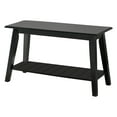 thumbnail image 4 of Kings Brand Furniture Black Wood Bench with Storage Shelf for Entryway, Foyer, Living Room, 4 of 4