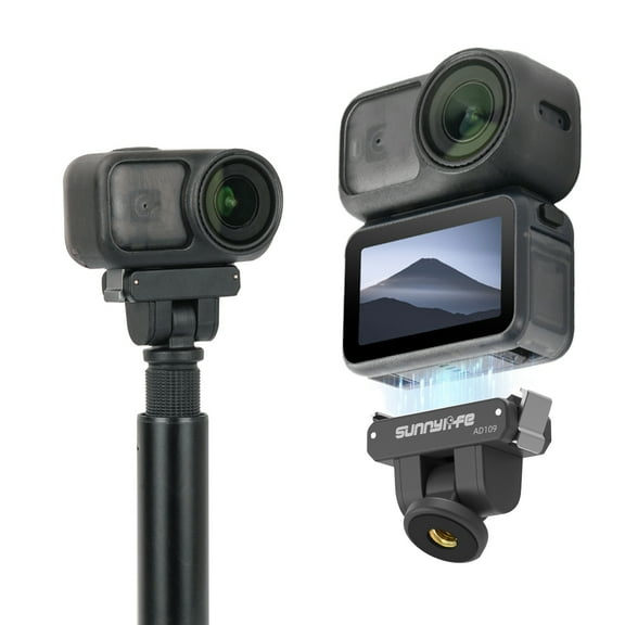 Dual-Direction Magnetic Mount Adapter for DJI OSMO Nano, 1/4" Thread Extension Base 180° Adjustable Rotating Front-to-Back Tilt Adjustment Quick-Release Plate Accessories