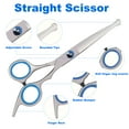 thumbnail image 4 of Professional 5-in-1 Dog Grooming Scissors Set with Safety Round Tips - Heavy-Duty Grooming Scissors for Pets - Essential Dog Grooming Supplies for Trimming Hair of Dogs and Cats,Blue, 4 of 7