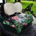 thumbnail image 2 of Golf Cart Seat Covers for 2 Seater,Green Hummingbird Soft Microfiber Cart Seat Towel Blanket,Spring Summer Pink Flower Leaf Absorbent Breathable Non Slip Bench Seats Protector for Golf Course 51"x31", 2 of 9