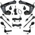 thumbnail image 3 of Detroit Axle - Front Control Arms w/ Ball Joints Pitman Idler Arm Tie Rods 24pc Lug Nuts w/ Keys Replacement for Silverado Sierra 1500 HD 2500 3500, 3 of 7