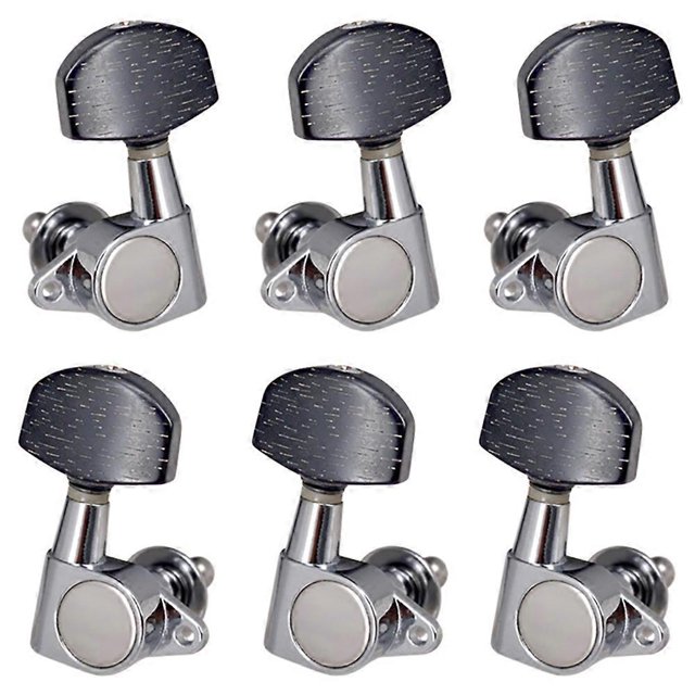 Clavijas de afinación de cuerdas de guitarra cerradas 3L3R, cabezales de afinación, perillas, llaves de afinación para guitarra acústica o eléctrica.