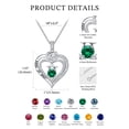 thumbnail image 2 of Iefil Graduation Gifts for Her 2026 College, 925 Sterling Silver Heart April White Birthstone Necklace for Women Jewelry, Inspirational Graduation High School Graduate Gift for Best Friend, 2 of 8