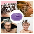 thumbnail image 6 of Unique Bargains 1 Pc Bean Shape Hair Shampoo Brush for Head Massage 3.7"x2.56"x2.68" Deep Purple, 6 of 6