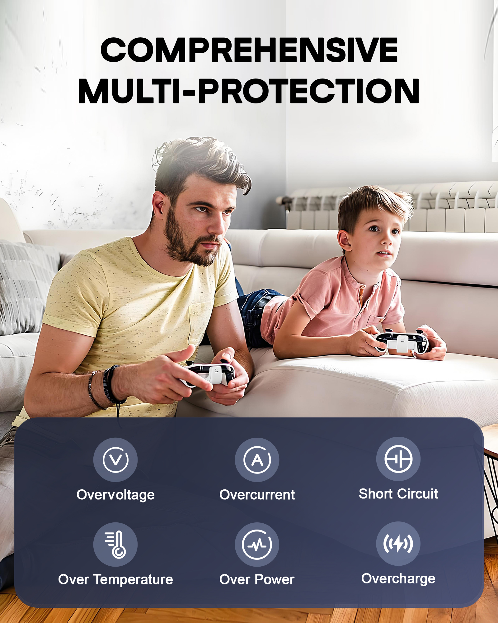 ATZESTE 1800MAH WIRELESS CHARGER FOR PS5 CONTROLLER, FOR PS5 DUALSENSE RECHARGEABLE BATTERY PACK, FAST CHARGING WITH LED DISPLAY, 14H+ PLAYTIME, ACCESSORIES FOR PS5/DUALSENSE EDGE/ELITE CONTROLLER