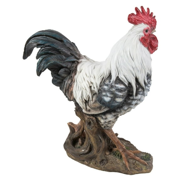 Hi-Line Gifts 15.75" Standing Rooster on Ground Outdoor Garden Statue