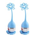 thumbnail image 1 of Dispositivo para remojar té, colador de té, bola de té, silicona para remojar té, colador de té en forma de taza, 2 coladores de té con tapa y posavasos, 1 of 5