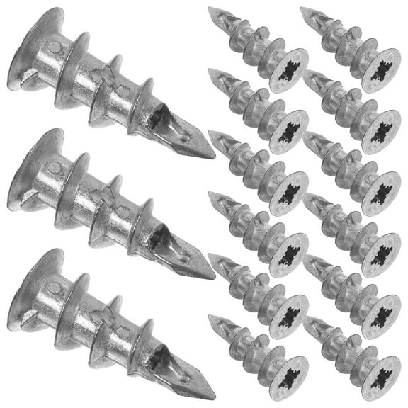 100 Pcs Anchor Screws Drywall Self Drilling Sheetrock Anchors Silver