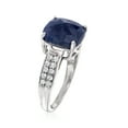 thumbnail image 6 of Ross-Simons 5.25 Carat Sapphire and .30 ct. t.w. White Topaz Ring in Sterling Silver, Women's, Adult, 6 of 6